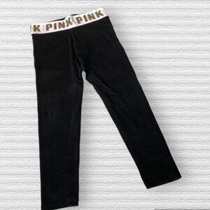 🩷 PINK Victoria’s Secret Bling Leggings Black White and Gold Sequins Medium
